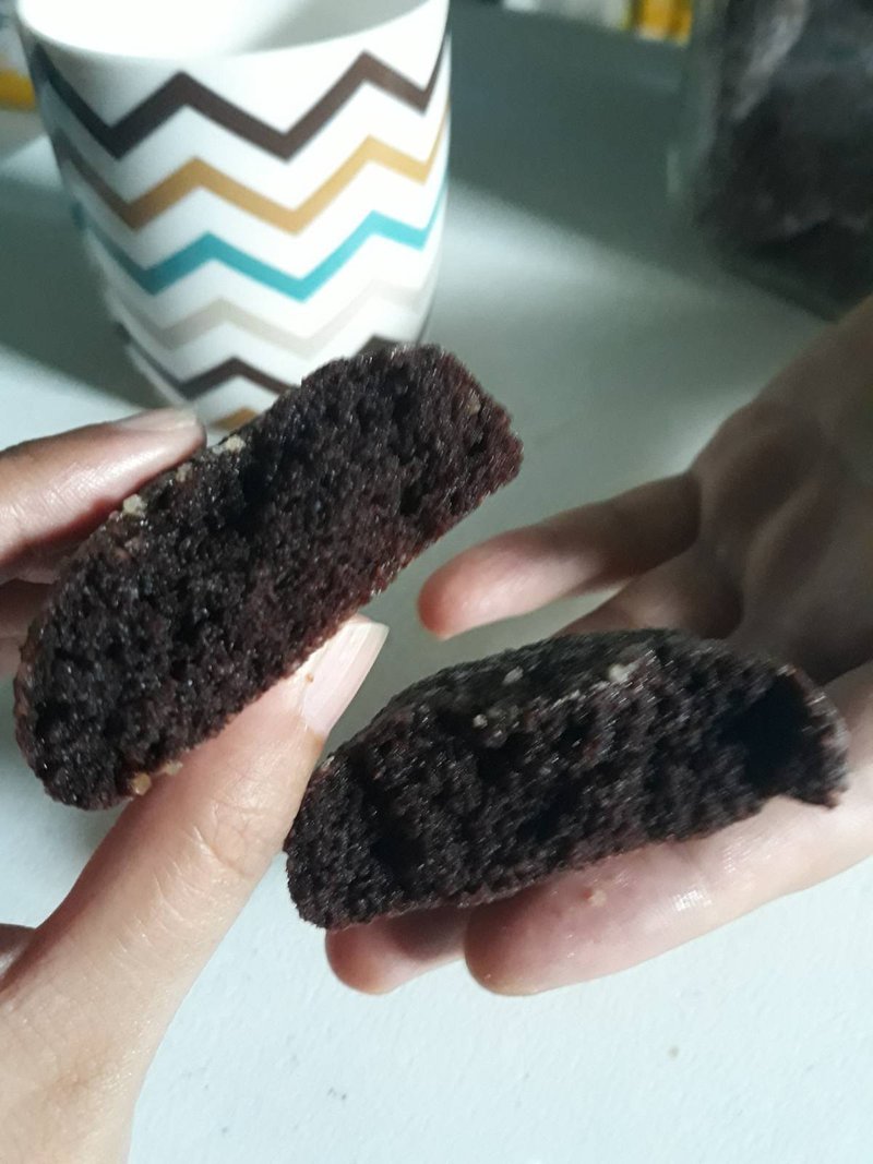 Chocolate crinkles broke open to reveal how moist it is inside
